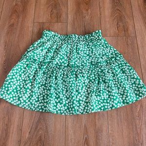 Just Quella skirt, size XS(0-2), green with white flowers